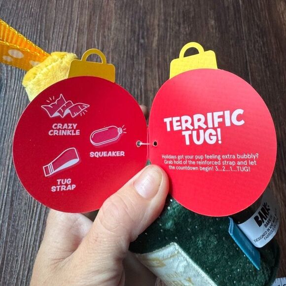 Bark Box Dog Toys: Turkey Tim & Belly Rubbly Bubbly M Squeak Crinkle Holiday NWT - Picture 8 of 10